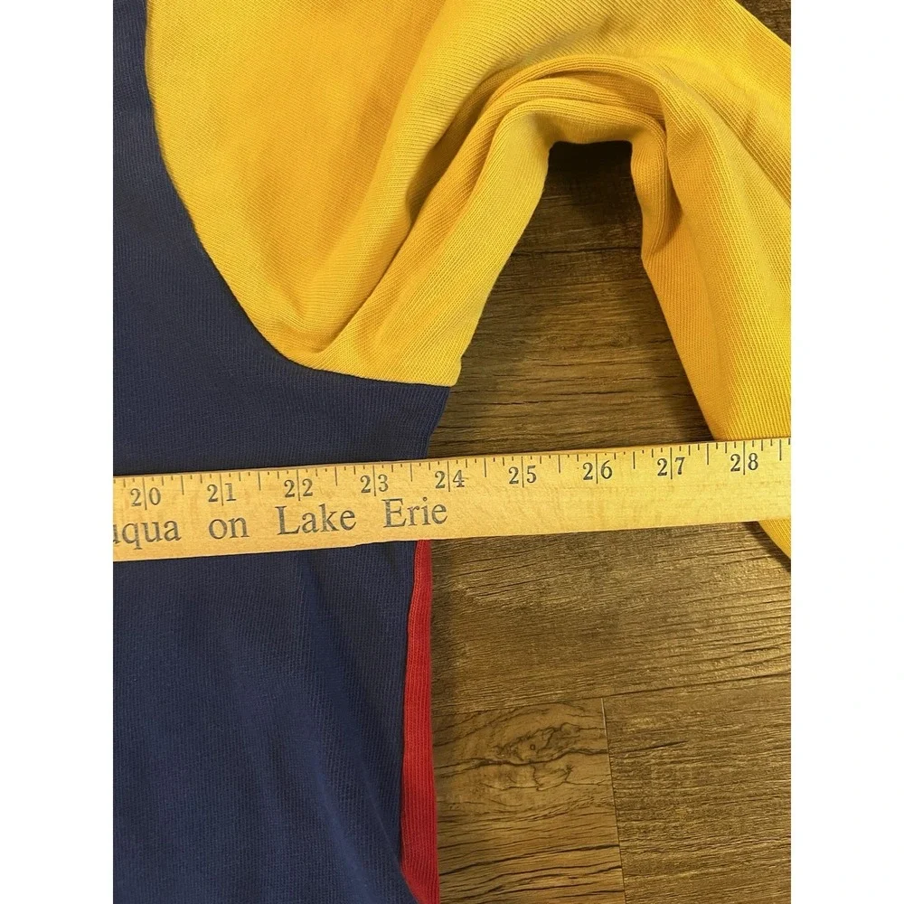 Vtg 90's Polo Ralph Lauren Multi Color Cotton Men's Rugby XL Color Block F36